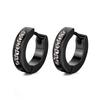 Punk Stainless Steel Hoops Earrings for Men Silver Color Crystal Earring Man Punk Style Cubic Zirconia Jewelry Male Accessories