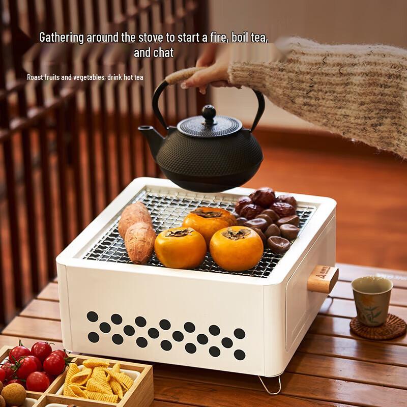 Portable Outdoor Charcoal BBQ Grill & Tea Stove