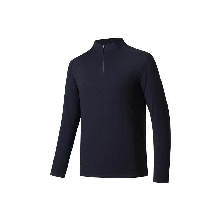 

Anta Champion Glory Простой однотонный пуловер с воротником-стойкой, повседневный трикотажный свитер с длинным рукавом, мужской топ 152530411-5 L