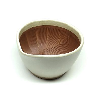 Motoju Pottery 15cm Iwami Made In Microwave and Dishwasher Design with Handle Mortar, Diameter, 750ml, White, Ware, Japan, Ceramic, Safe, One-Spread