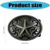 Western Belt Buckle Five-Pointed Star Belt Buckle Belt Accessories  Christmas Gift for Men Women