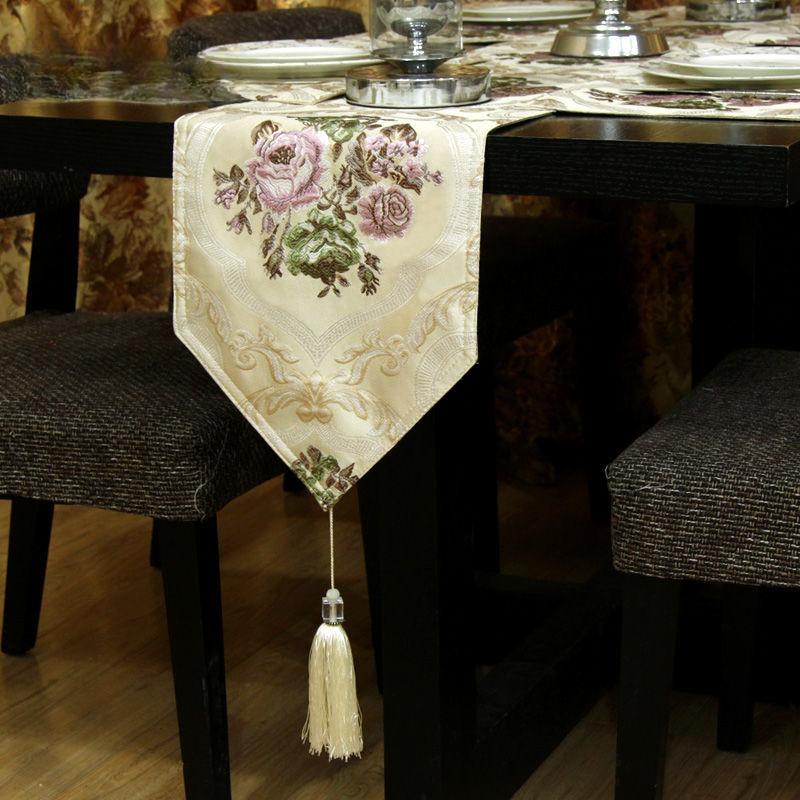 

Легкие роскошные подвесные столы с кисточками, флаг, хлопок, лен, цветок, современный минималистский декор для скатерти, чайной обеденной скатерти, коврика 32*180cm 1piece