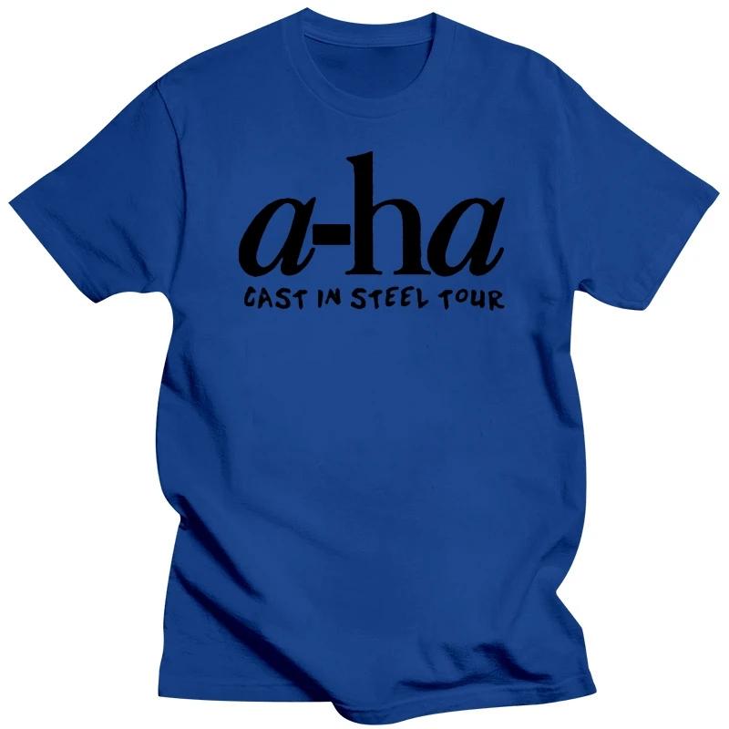 Summer Harajukuheavyweig Informal New Arrival Vintage Funny Anime Hot Sale Clothes A-ha - Cast In Steel Tour Logo - Mens T Shirt