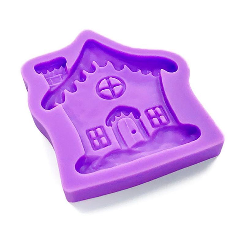 Neu Weihnachten Haus Silikon Form Gebäck Kuchen Schokolade Formen DIY Hause Backform Backformen
