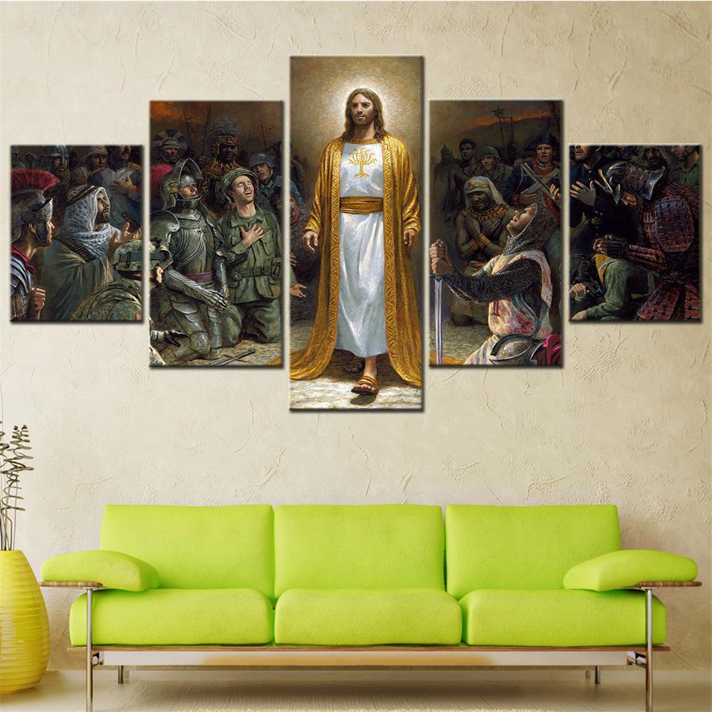 

Christian Jesus Christ Wall Art Canvas Set Religion Home Decoration Accessories Modular Posters on the Wall Bedroom Pictures 20X35 20X45 20X55cm