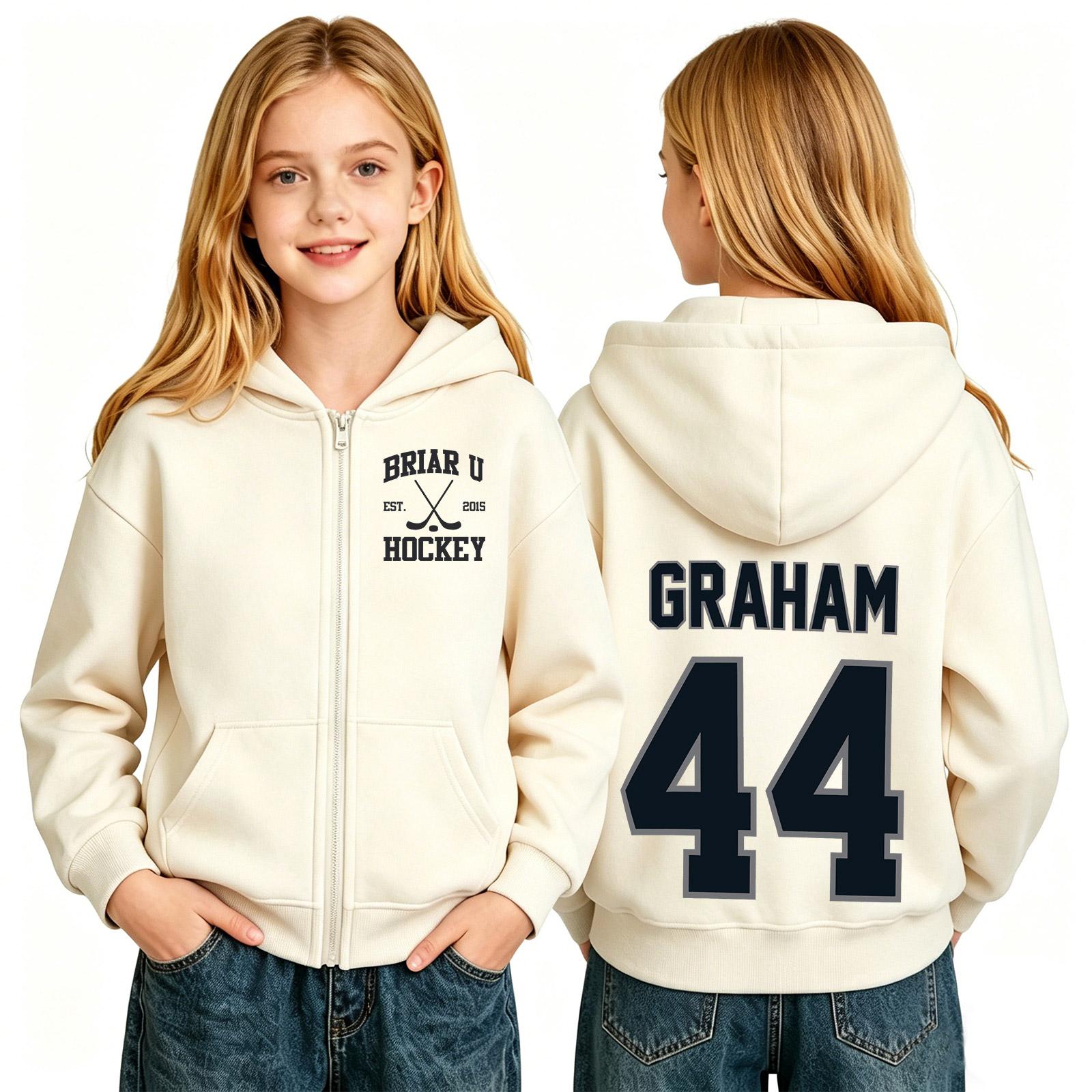 Girls Full Zip Hoodie Sweatshirt with Hood Long Sleeve Casual Lightweight Jacket for Everyday Wear and Outdoor Activities 100 бежевый