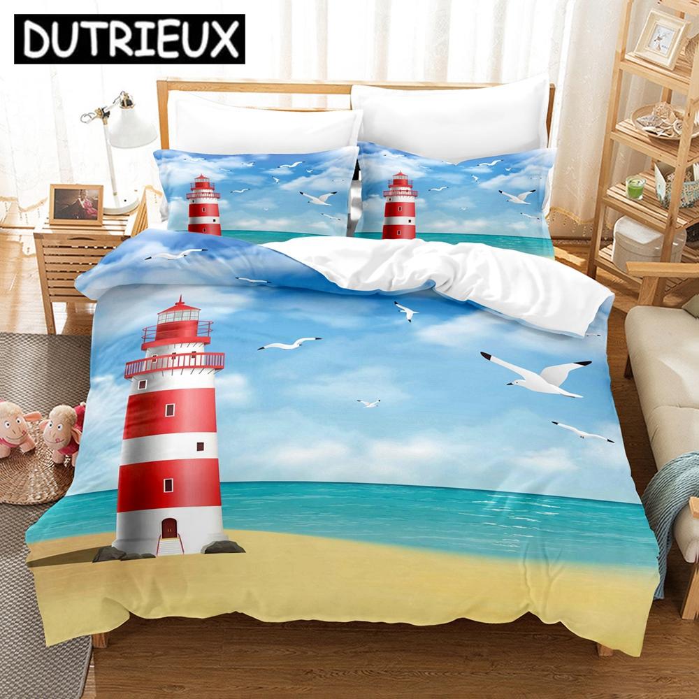 Marine Anchor Bedding Set Single Twin Full Queen King Size 3D Printed Duvet Cover for Adult Kids Bedroom