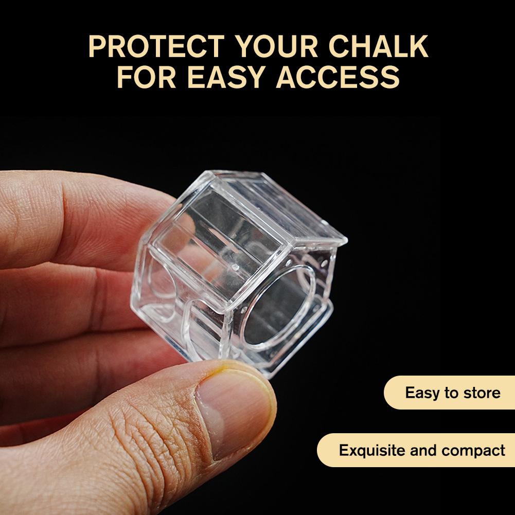 1PC Transparent Acrylic Chalk Storage Box Square Round Hexagonal Chalk Stain-Proof and Moisture-Proof Protective Box Billiards Supplies