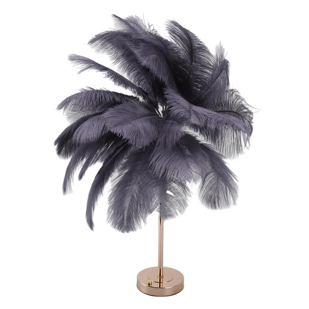 Decorative Table Lamp 30PCS Feathers USB Rechargeable Light Touch Control Desk Light Built In