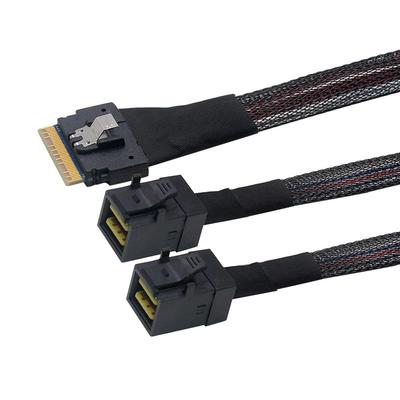 Removable Branch Virtual RAID PCI-E Ultraport Slimline SAS Slim 4.0 SFF-8654 8i 74-pin - Dual SFF-8643 4i Mini SAS HD Cable PCI-Express