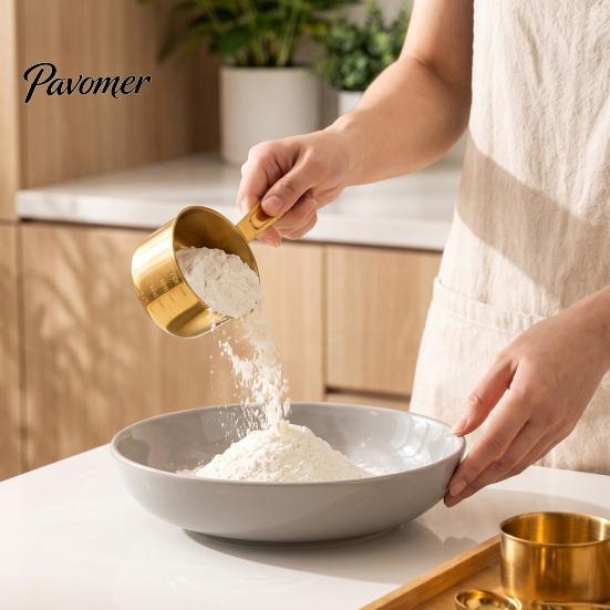 Stainless Steel Measuring Spoons Cup And Spoon Set, Ergonomic Round Design Precision for Recipes Kitchen Tools, Durable Easy Cleaning Measurement