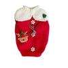 Cute Woven Pet Sweater Christmas Cross Straddle Bag Puppy Kitty Bears Autumn and Winter Warm Teddy Sweater Puppy Clothes