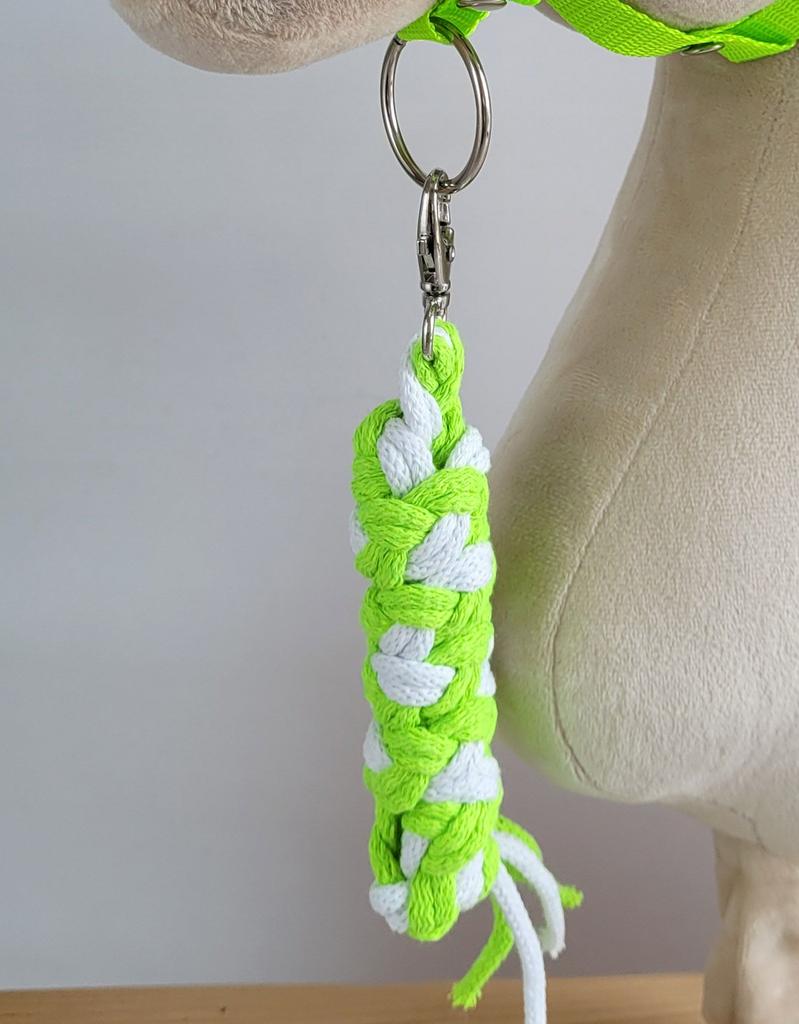 Hobby Horse Rope Lead - Neon Green/White