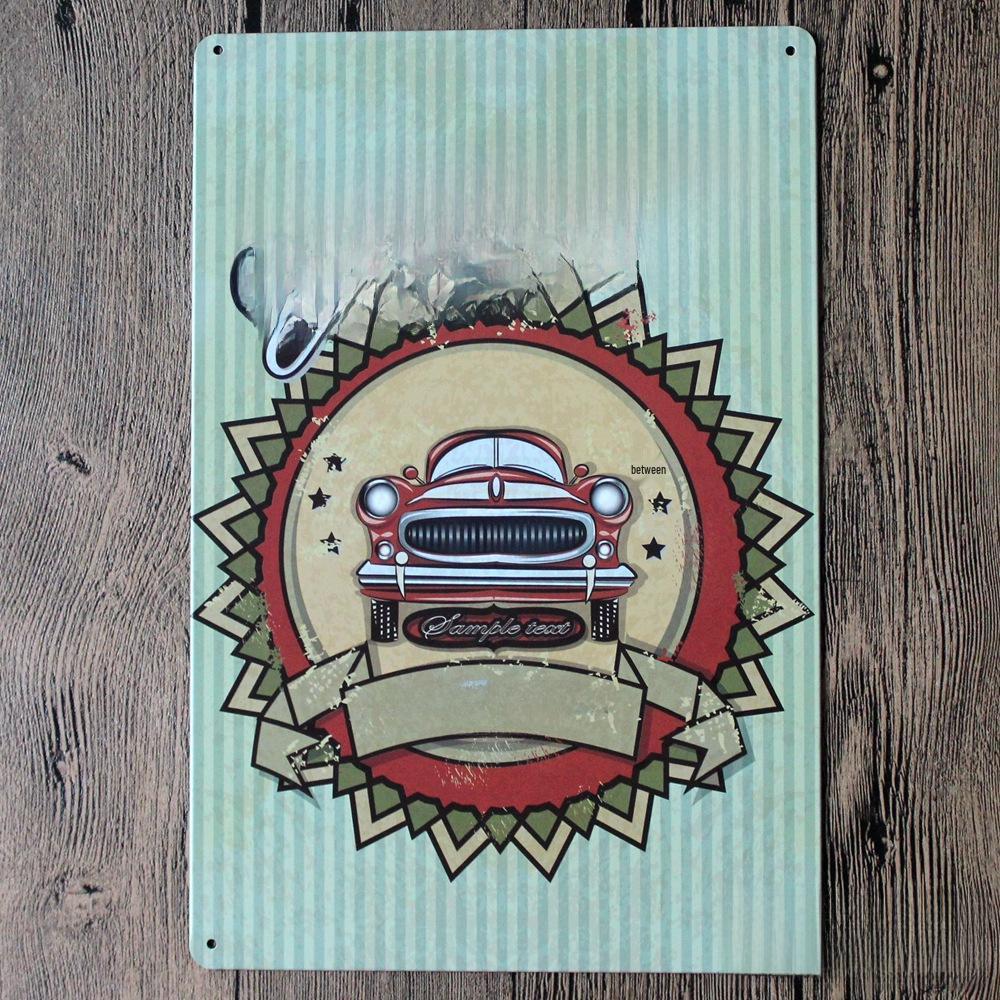 Tilpasset Retro Pin-up Jente Bilverksted Blikkskilt