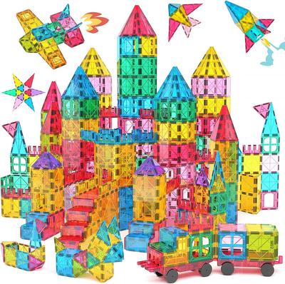 Jasonwell 108 buc Blocuri magnetice Jucării magnetice Construiți blocuri magnetice Jucării educaționale pentru copii mici Jucării Băieți Pachet japonez Model de joc puzzle 3D