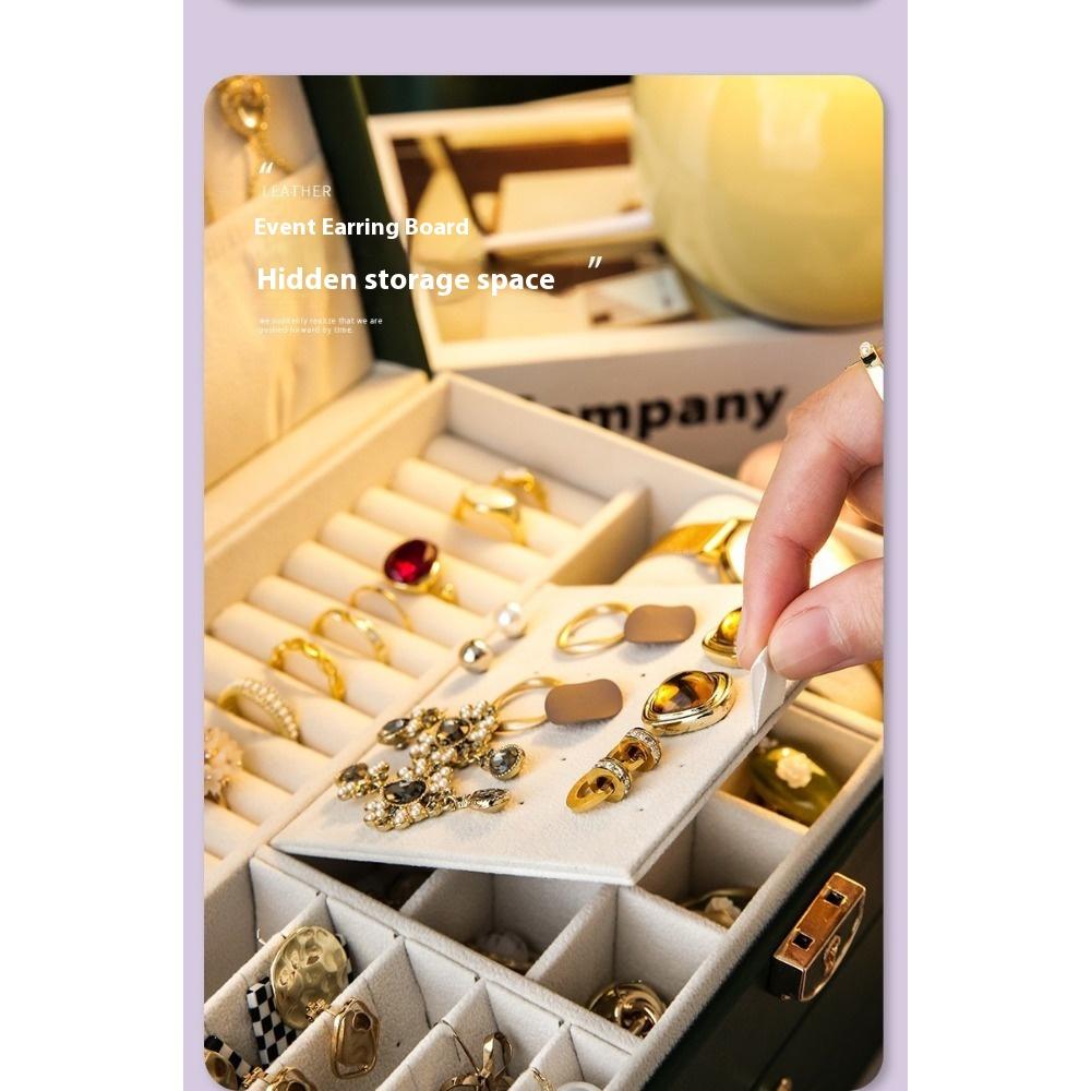 Jewelry Storage Box Multi-layer High-end Gold Hand Jewelry Bracelet Necklace Earrings Earrings Earrings Ring Jewelry Box Large