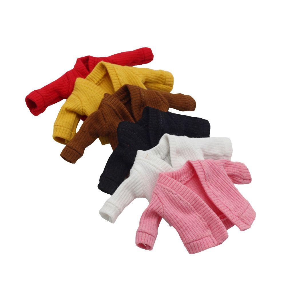Neues Handgemachtes Puppenzubehör Oberteile Freizeitkleid Pelzmantel Ankleidekleidung Mini Strickpullover