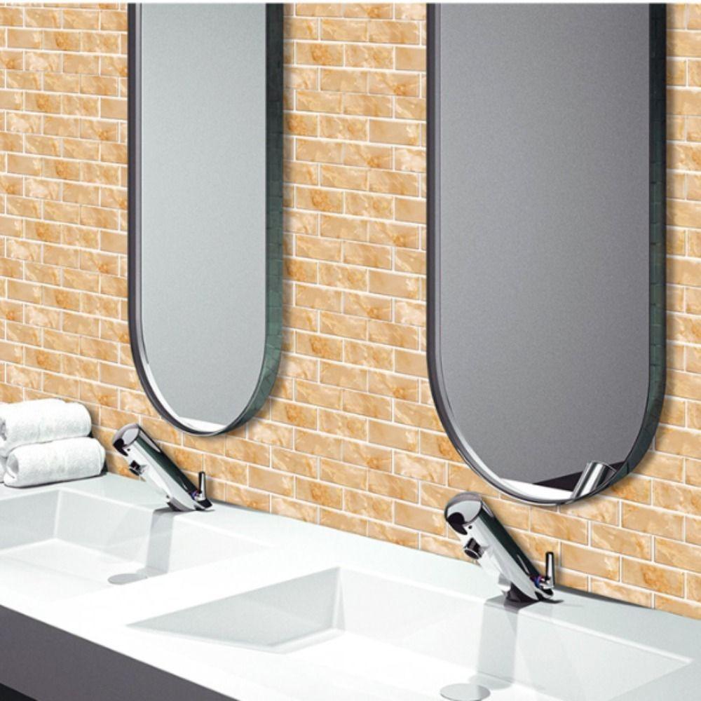 6pcs Self-Adhesive Tile Stickers PVC Self-Adhesive Wallpaper Decorative Wall Stickers  Kitchen