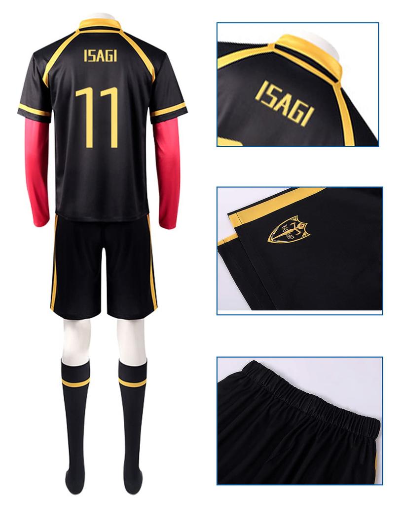 Bullock Kiyoyoichi Cosplay Costume with Number Costume for School and Stage Performances with Size [Excellent Quality] Wig, 11, Sportswear, Adults,