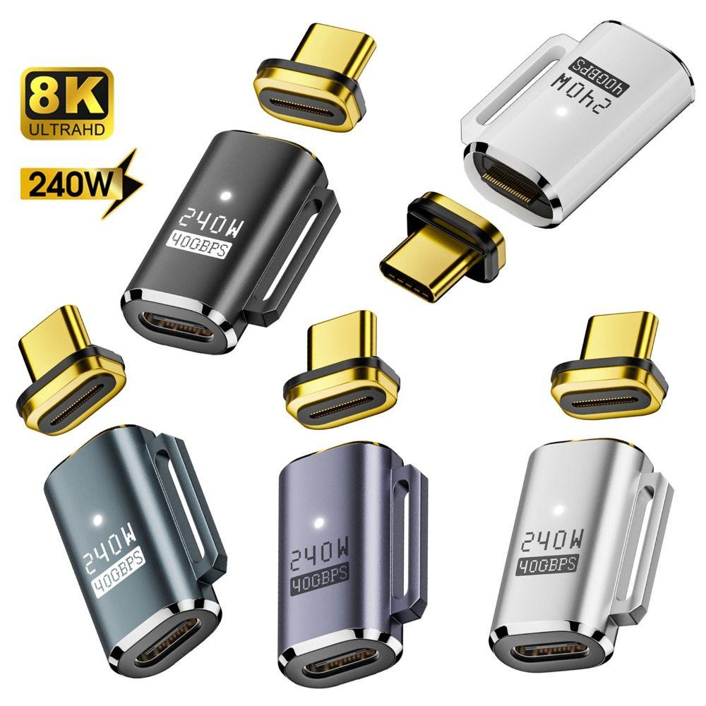 

40 Гбіт/с конвертер Type-C 8K 60 Гц USB4 адаптер високої якості USB C магнітний адаптер для ноутбука чорний