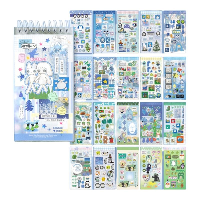Aesthetic Sticker Adhesive Note Pad 20Sheets/Pad Scrapbooking Sticker for Journal Notebook Planner Phone Album Phone 1