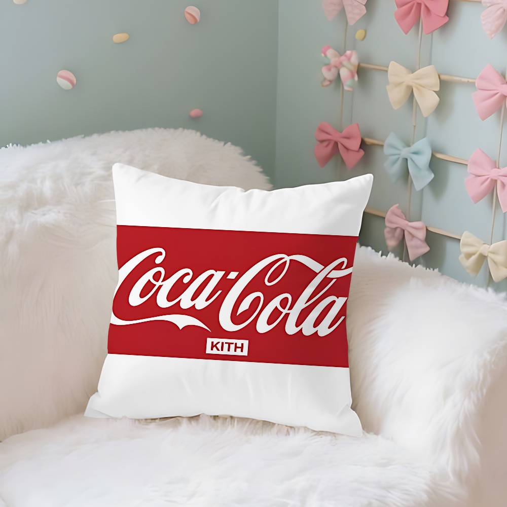 C-C-Mode Cola-Kasten Plüschstoff Weiche Kissenhülle Beidseitiger Druck Kissenbezug Haushaltsgeschenke