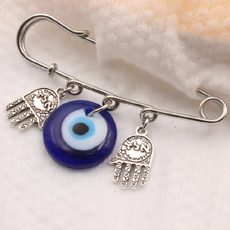 Blue Turkish for Evil Eye Brooch Pin for Creative Birthday Gift for Women Lady G