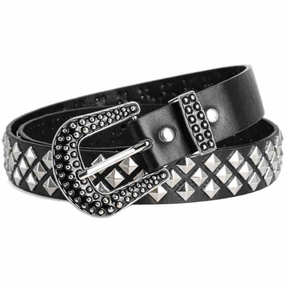 Casual Vintage PU Leather Belt Y2k Punk Style Rivet Punk Belt Adjustable Subculture Belt Unisex