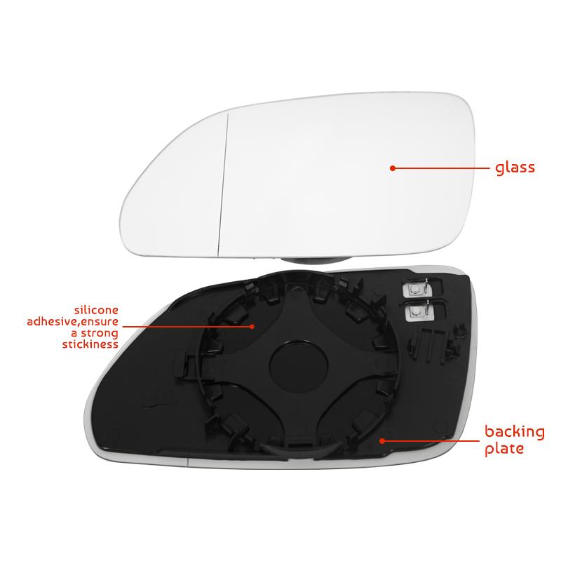 For Skoda Octavia MK2 A5 2004-2009 VW Polo 9N 9N3 2005-2009 Left Right Side Wing Mirror Glass Heated Convex Rear View Wide Angle