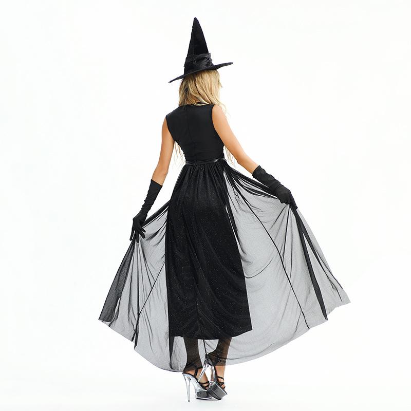Halloween Costume Women's Sexy Hottie Nightclub Queen Diablo Goth Starry Sky Dress Witch Dress