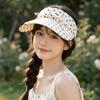 Bow Decor Sun Hat Polka Dot Duckbill Cap Sweet Visor Hat  Outdoor Travel Beach
