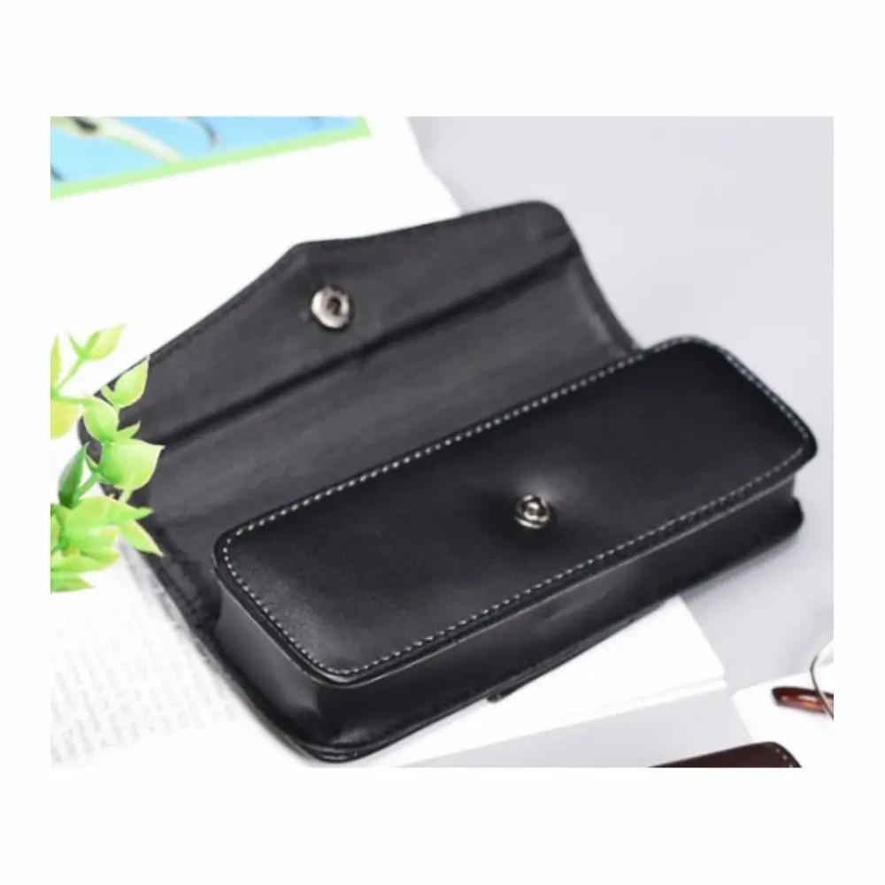 Upscale Belt Wearable PU Glasses Case Men Portable Leather Reading Glasses Storage Box Phone Bags Sunglasses Case