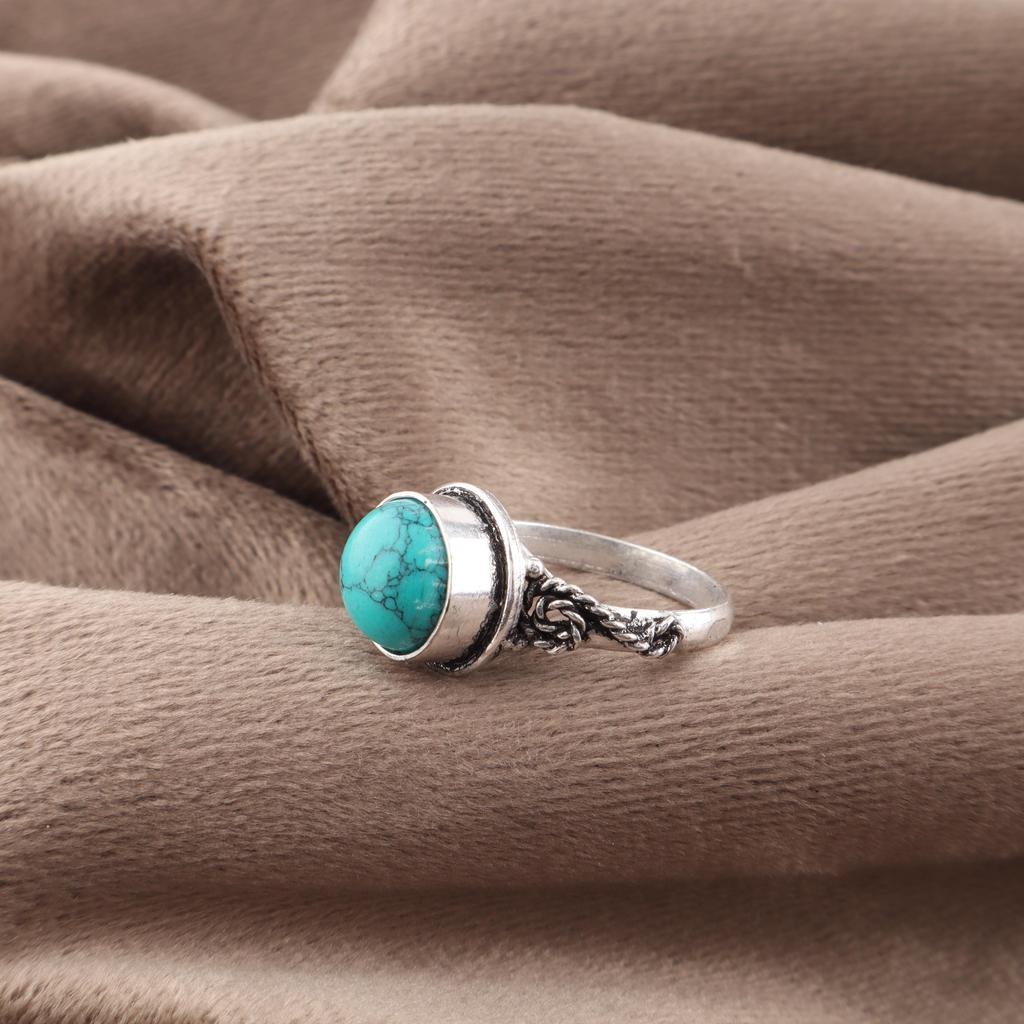 Magnasite Turquoise Gemstone Jewelry, 925 Solid Sterling Silver Ring, Handmade Silver Ring For Wedding Gift