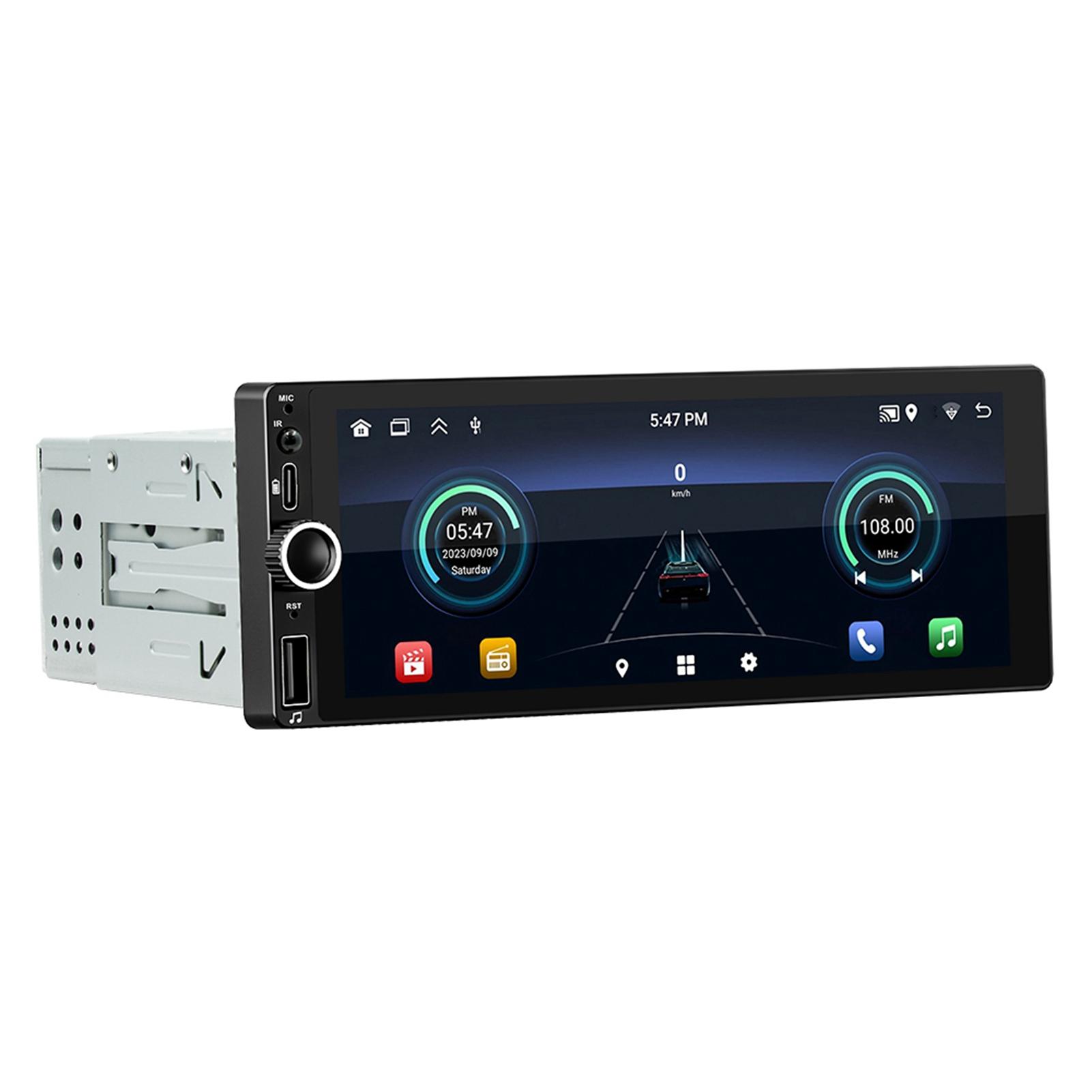 

Android 13 Car Stereo Single Din GPS Navigation with 6.86 Inch Touchscreen Carplay Android Auto Support WiFi BT чёрный