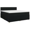 Box Spring Bed with Mattress Black 140 X 190 Cm Fabric