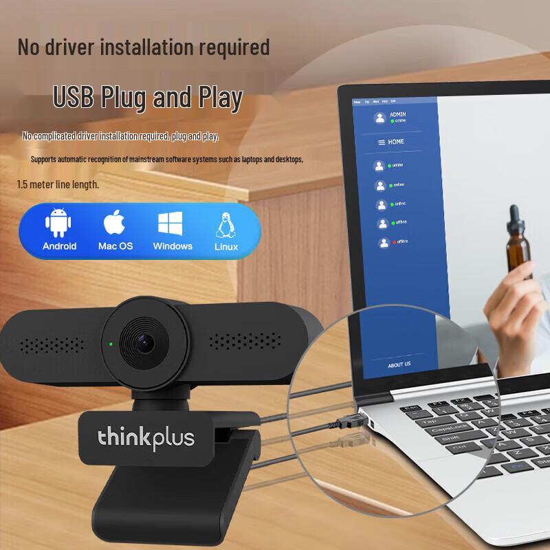 Lenovo thinkplus WL24A 2K HD Autofocus USB Webcam