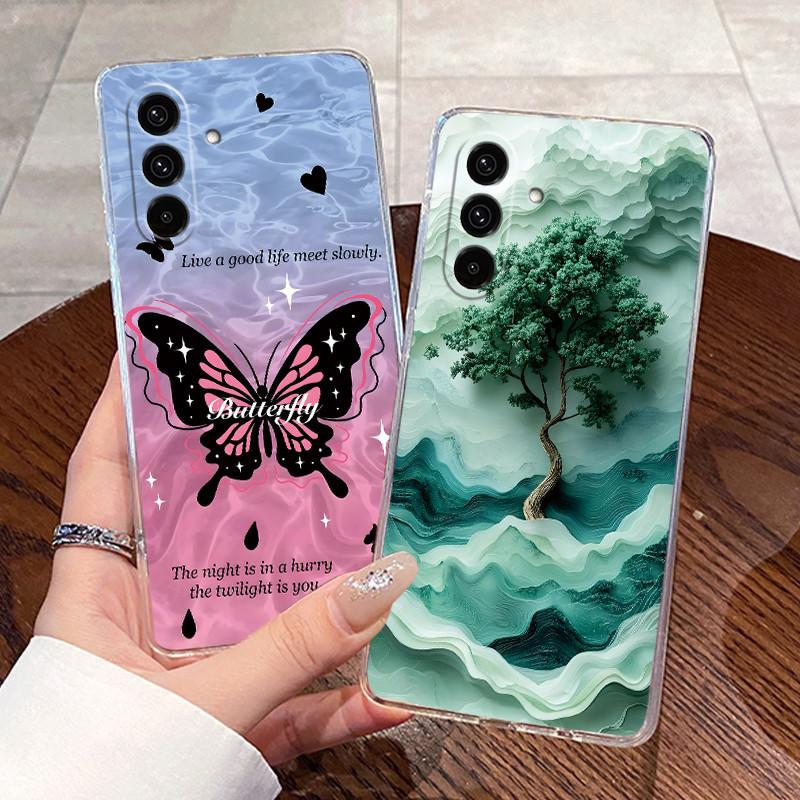 Casing For Samsung Galaxy A57 5G Clear Silicone Jelly Soft TPU Back Cover For Samsung A37 5G Cute Rabbit Cat Dinasaur Phone Case