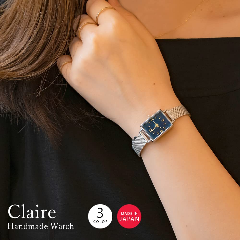Moola Claire Watch Quartz Stainless Steel Strap Made In Japan X Women's (Silver Blue)