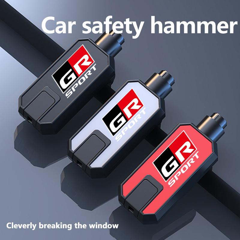 For Toyota Car Mini Safety Hammer Auto Seat Belt Cutter Life-Saving Emergency Window Breaker GR Sport Camry Prius Auris Crown