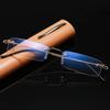 Fashion Rimless Anti-blue Reading Glasses Men Anti-fatigue Presbyopic Glasses with Case Blue Light Computer Grade Glasses Women