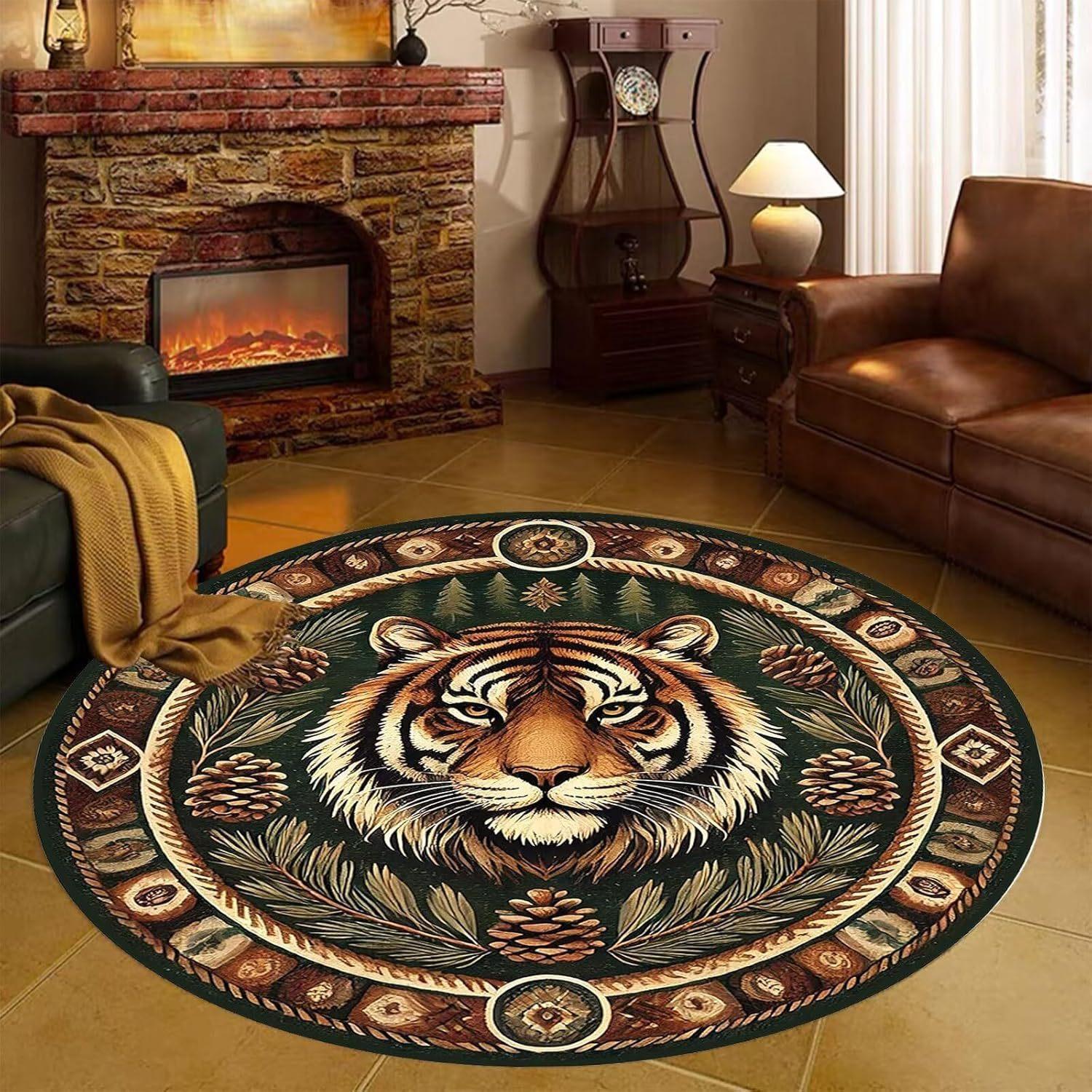 

Ретро Американский Ковер Круглый Ковер для Стула Ковер для Спальни Прикроватный Устойчивый к Пятнам Водопоглощающий Ковер Diameter 100cm