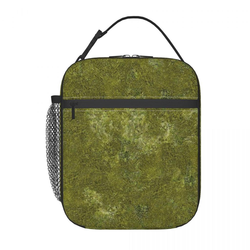 Grass Battlemat Insulated Lunch Bag for Women Children Leakproof Food Boxes Thermal Lunch Box Tote