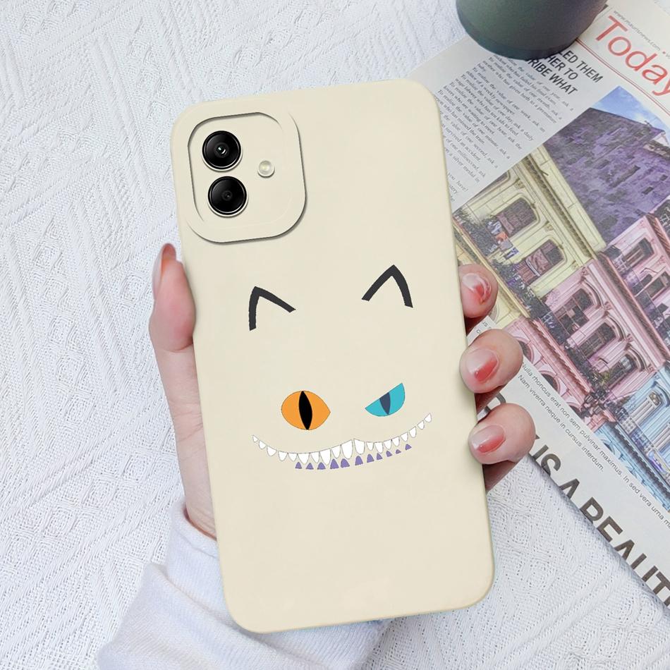 Für Samsung Galaxy A04 A04E A04S Handyhülle Katze Kamera Schutz Flüssigsilikon Rückseite Für Samsung A 04 E S Stoßstange Hülle