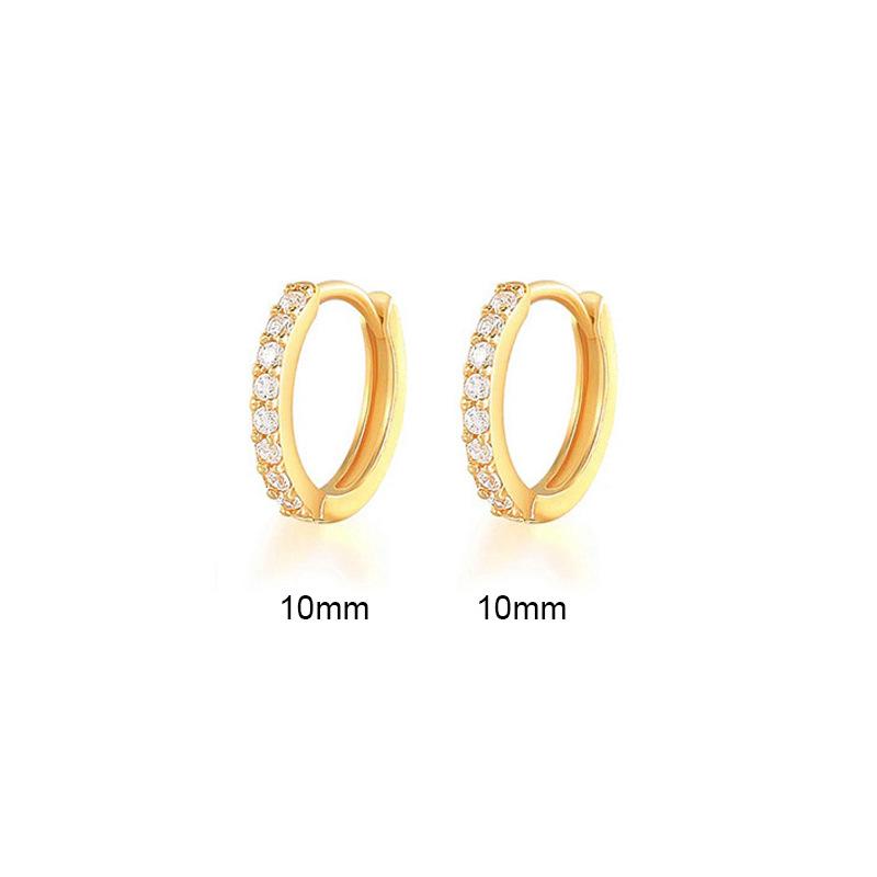 Ear Buckle, Simple Row Diamond Zircon Earrings For Women, Small Fresh Round Small Earbone Studs