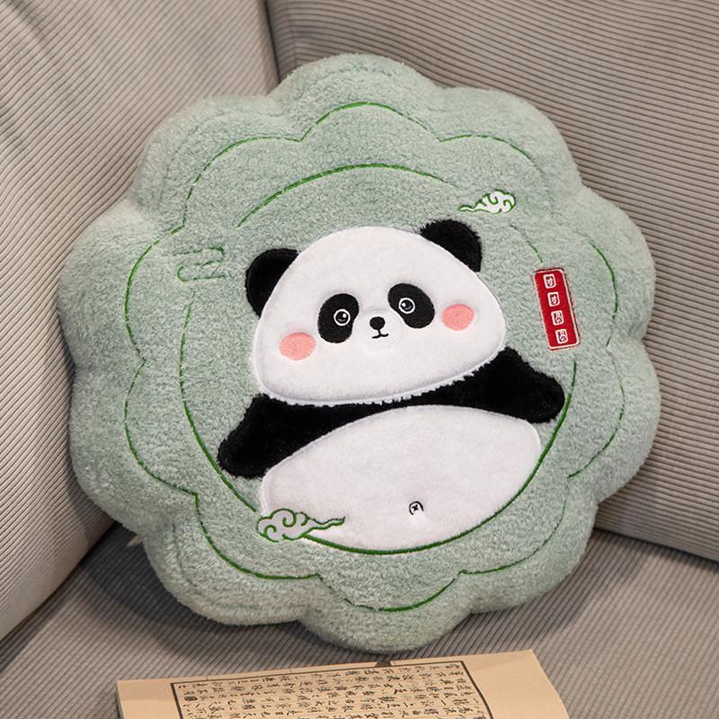 Plush Panda Mooncake Cushion With Soft Short Plush For Holiday Gift Gift For Women