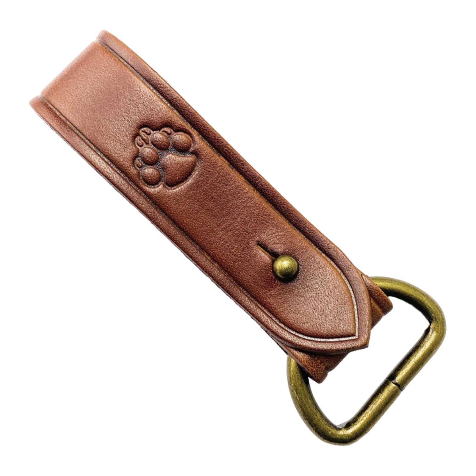 Кожаные шлевки для ремня Кожаные пряжки Одинарная кнопка Сверхпрочная тактическая пряжка для ремня с D-кольцами для фиксации ремня Мужчины Женщины коричневый