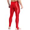 Damen Plus Size Glänzende Steg-Leggings Hoher Bund Elastischer Bund Strumpfhosen