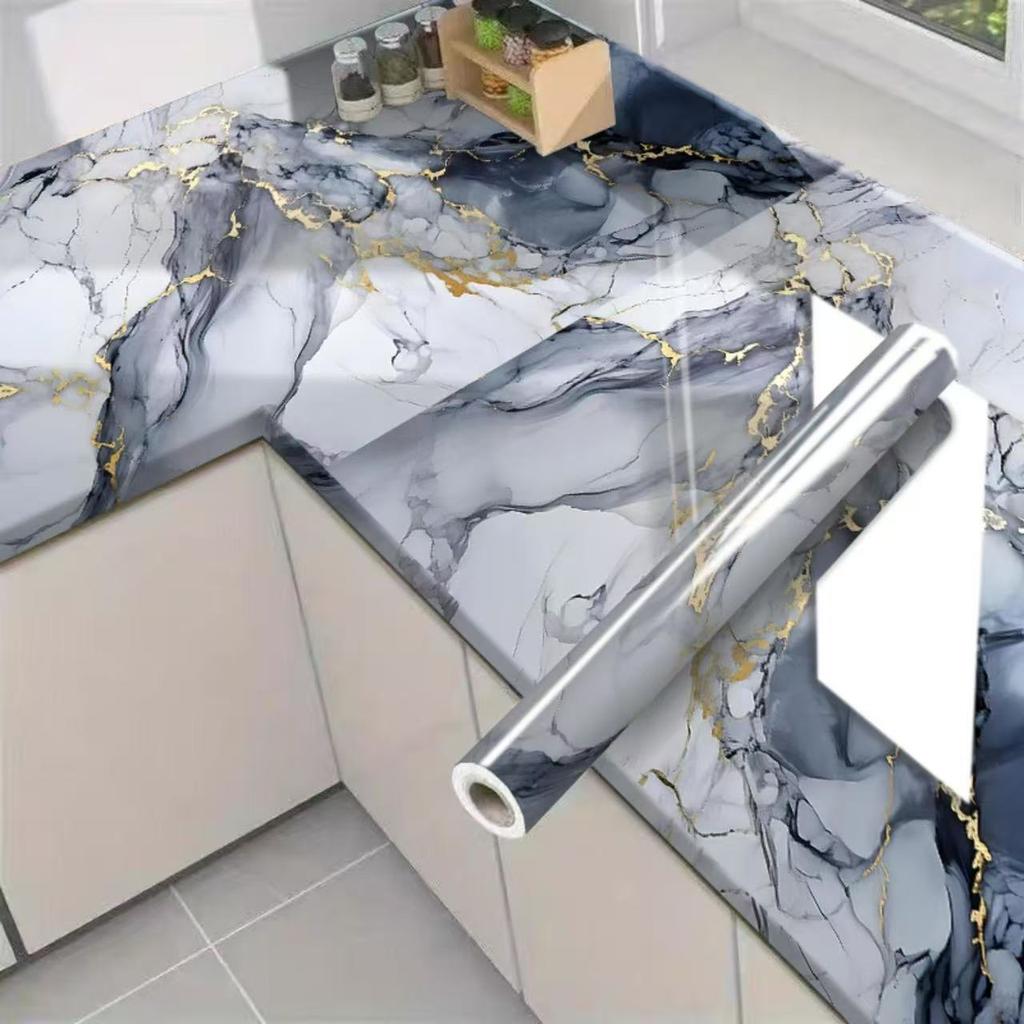 Waterproof and Oil-resistant Kitchen Sticker Countertop Table Top Stove Surface Self-adhesive Wall Paper