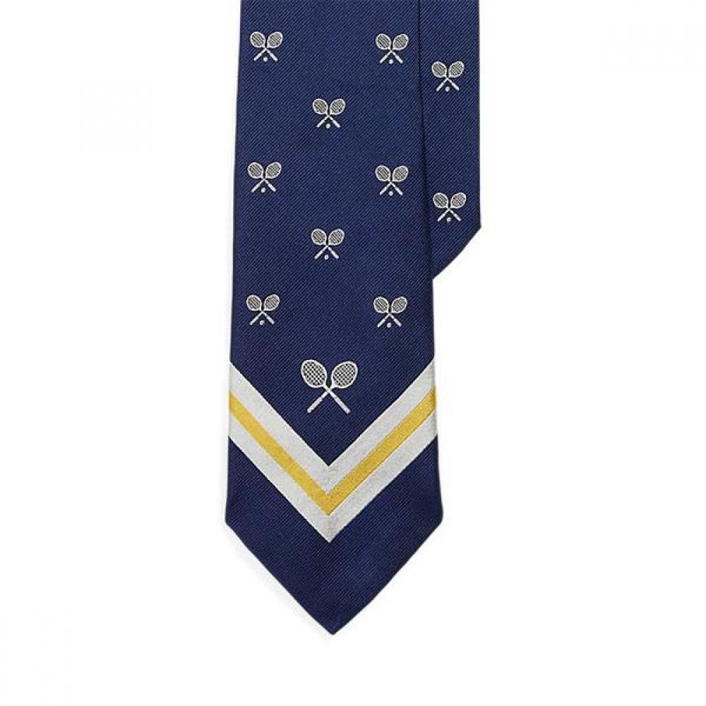 Polo Ralph Lauren Men S tenniS Racket Silk Rep Tie Mnponkw39o20743410 ONE