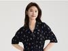 Ladies' Temperament Short-sleeved Dress 2025 Summer Floral Dress, High-end Feeling, Slim and Thin, Medium To Long Skirt